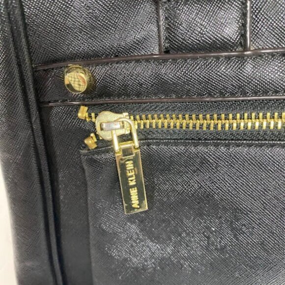 Anne Klein Women's Black Structured Satchel Tote Bag Medium - Picture 7 of 8